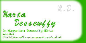 marta dessewffy business card